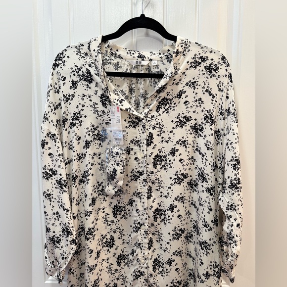 Uniqlo Maxi Floral Print Shirt Dress - Picture 3 of 5